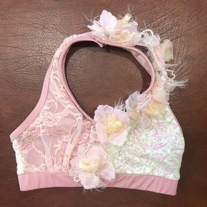 Girls Rose color dance top